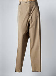 Pantalon droit tissage chiné taille normale beige LUC SAINT ALBAN homme