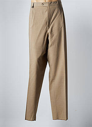 Pantalon droit tissage chiné taille normale beige LUC SAINT ALBAN homme