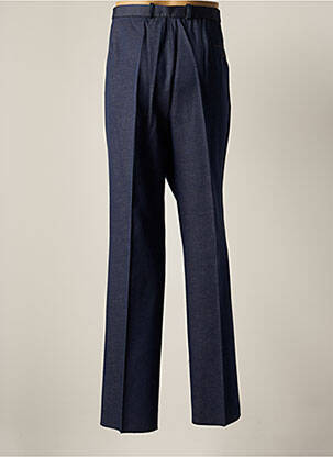 Pantalon slim fermeture zippée sous rabat boutonné taille normale bleu PIERRE D'ARLANC homme