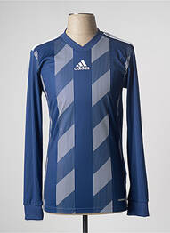 T-shirt tissage anti-transpirant manches longues bleu ADIDAS homme