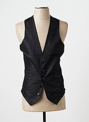 Gilet sans manche tissage chiné noir G STAR homme