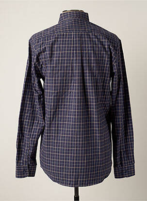 Chemise manches longues poches poitrine bleu DAMART homme