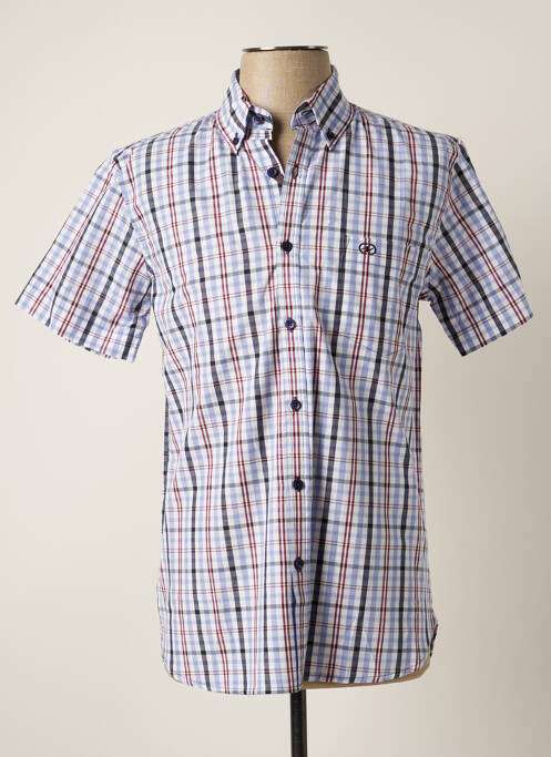 Chemise manches courtes coupe cintrée bleu DAMART homme