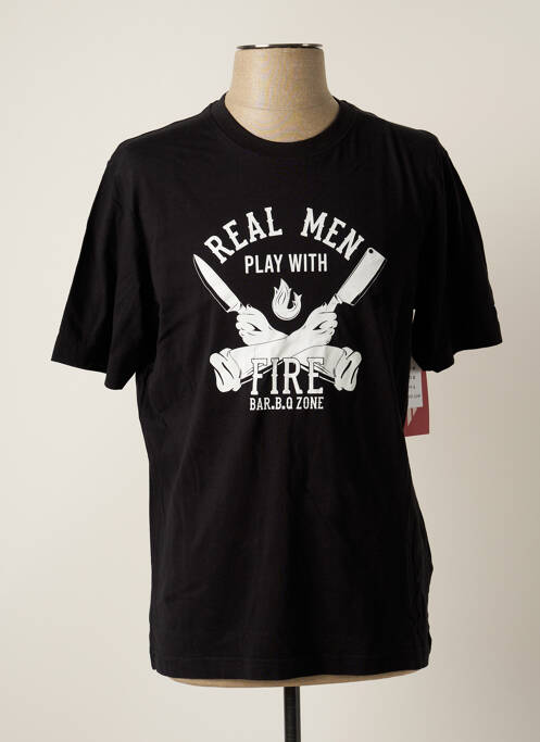 T-shirt noir HERO BY JOHN MEDOOX pour homme