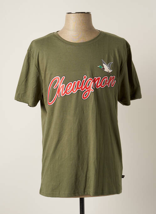 T-shirt vert CHEVIGNON pour homme