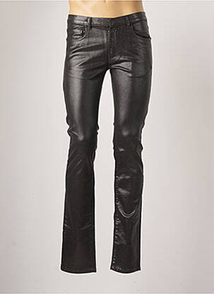 Pantalon slim fermeture zippée sous rabat boutonné taille normale noir AZZARO homme