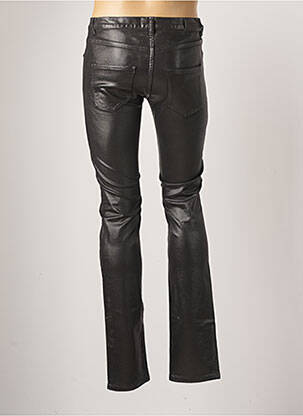 Pantalon slim fermeture zippée sous rabat boutonné taille normale noir AZZARO homme