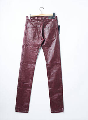 Pantalon slim taille haute taille haute rouge AZZARO femme