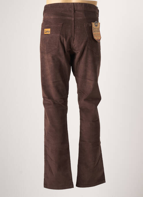 Pantalon droit tissage velours taille normale marron LOIS homme