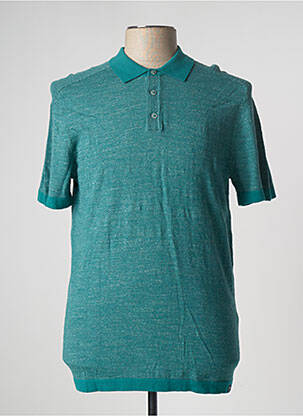 Pull tissage chiné manches courtes vert GARCIA homme