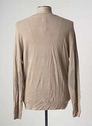 Pull col rond manches longues beige DEVRED homme