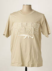 T-shirt beige DEFEND pour homme seconde vue