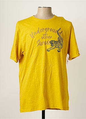 T-shirt jaune HERO BY JOHN MEDOOX pour homme