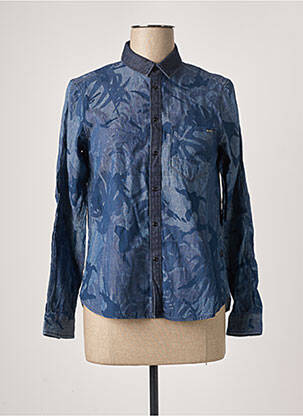Chemisier coupe cintrée manches longues bleu G STAR femme