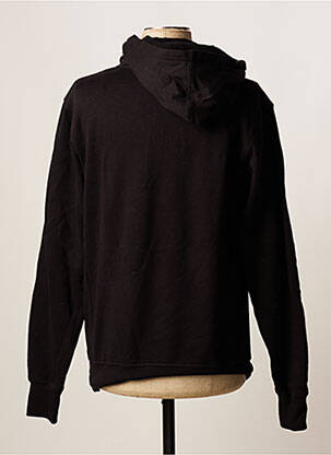 Sweat-shirt à capuche sérigraphie manches longues noir DEFEND homme