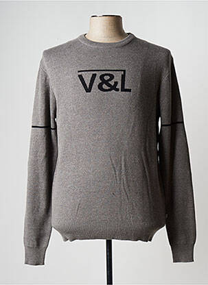 Sweat-shirt gris VICTORIO & LUCCHINO pour homme