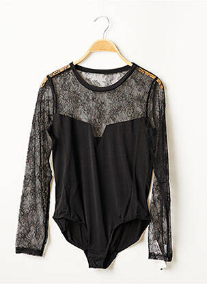 Body lingerie effet matière satinée noir VALEGE femme