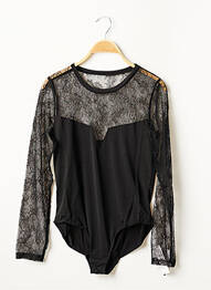 Body lingerie effet matière satinée noir VALEGE femme