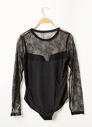 Body lingerie effet matière satinée noir VALEGE femme