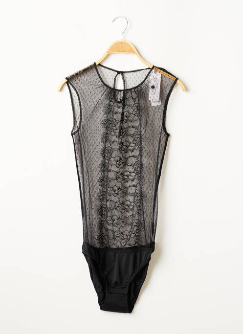 Body lingerie effet matière satinée noir VALEGE femme