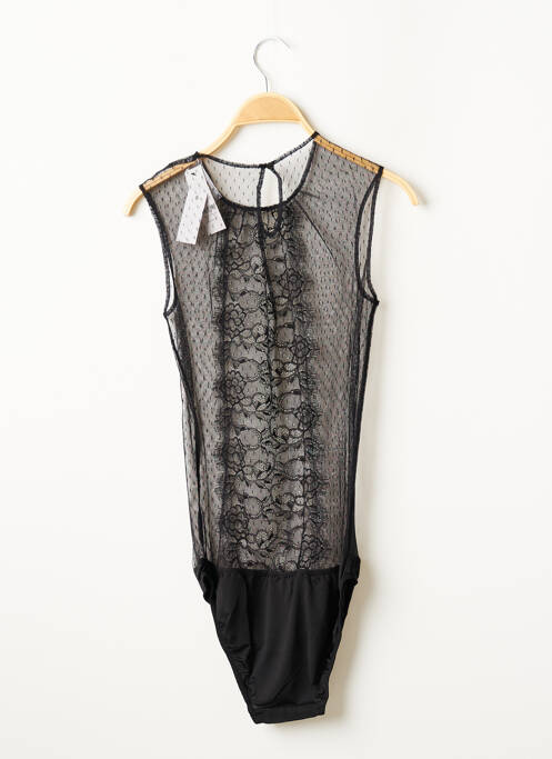Body lingerie effet matière satinée noir VALEGE femme