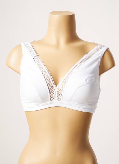 Soutien-gorge sans armature haut triangles blanc PRINCESSE TAM-TAM femme