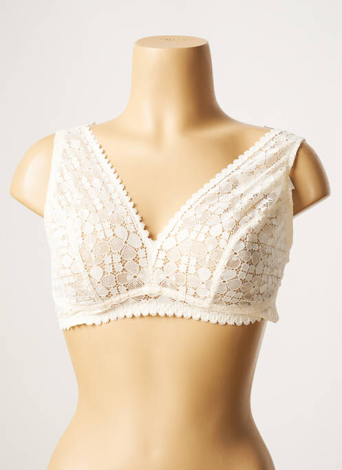Soutien-gorge effet matière satinée haut triangles beige PRINCESSE TAM-TAM femme