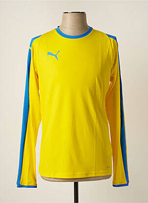T-shirt coupe droite manches longues jaune PUMA homme