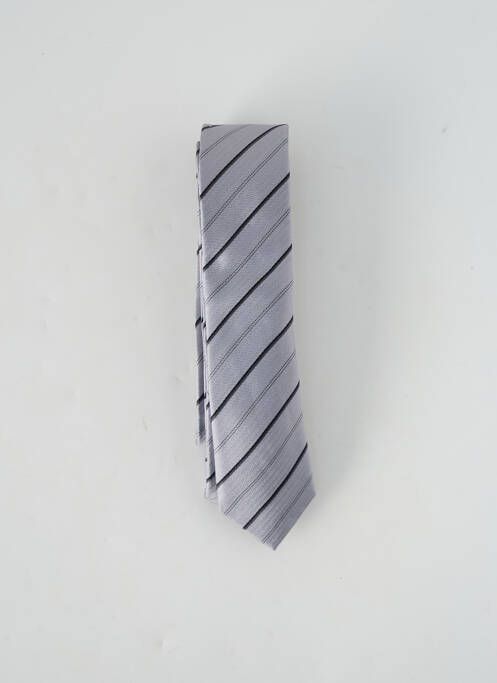 Cravate gris AZZARO pour homme