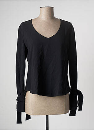 Blouse manches longues manches longues noir LAAGAM femme