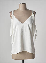 Blouse manches courtes manches courtes blanc LAAGAM femme