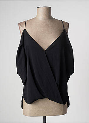 Blouse manches courtes noir LAAGAM femme