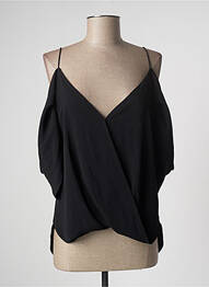 Blouse manches courtes manches courtes noir LAAGAM femme