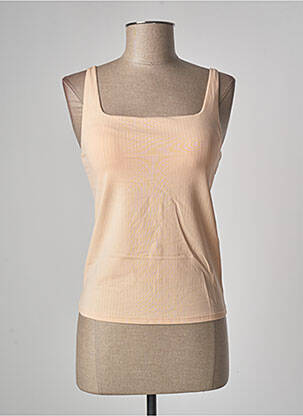 Top col carré fines bretelles rose ETAM femme