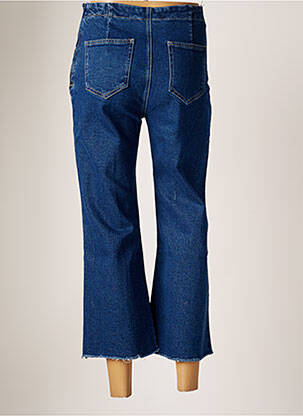 Pantalon 7/8 taille haute taille haute bleu LAAGAM femme