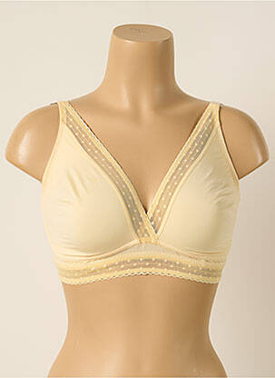 Soutien-gorge effet matière satinée haut soutien-gorge emboitant jaune PRINCESSE TAM-TAM femme