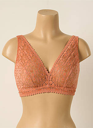 Soutien-gorge effet matière satinée haut triangles orange PRINCESSE TAM-TAM femme