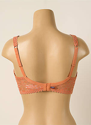 Soutien-gorge effet matière satinée haut triangles orange PRINCESSE TAM-TAM femme