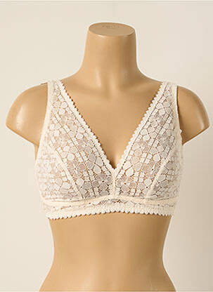 Soutien-gorge effet matière satinée haut triangles beige PRINCESSE TAM-TAM femme