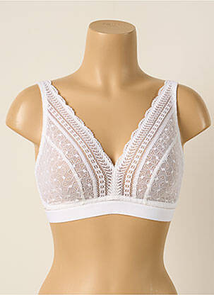 Soutien-gorge effet matière satinée haut triangles blanc PRINCESSE TAM-TAM femme