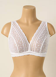 Soutien-gorge sans armature haut triangles blanc PRINCESSE TAM-TAM femme