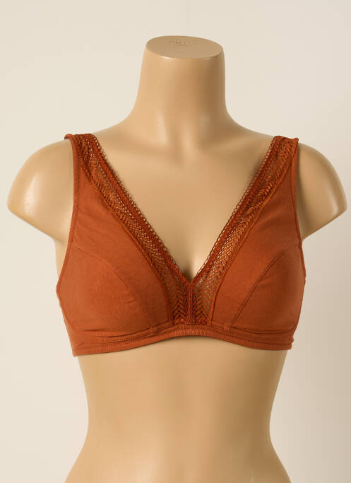 Soutien-gorge légère et transparente haut soutien-gorge emboitant marron PRINCESSE TAM-TAM femme