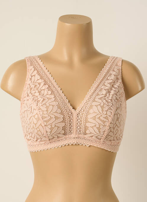 Soutien-gorge effet matière satinée haut triangles rose PRINCESSE TAM-TAM femme