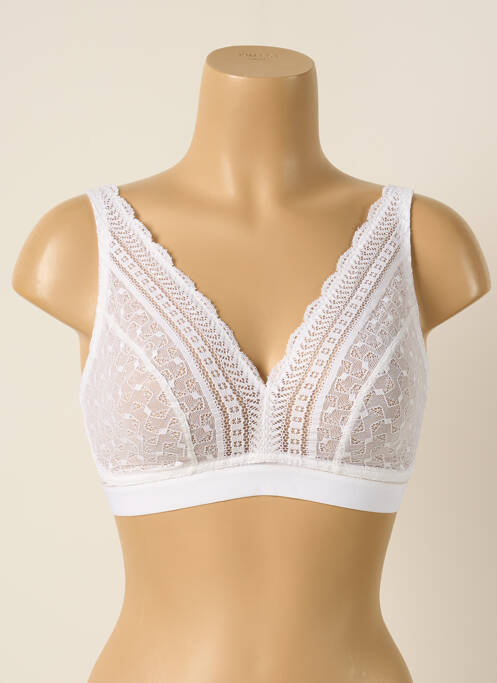 Soutien-gorge sans armature haut triangles blanc PRINCESSE TAM-TAM femme
