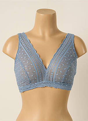 Soutien-gorge effet matière satinée haut triangles bleu PRINCESSE TAM-TAM femme