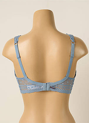 Soutien-gorge effet matière satinée haut triangles bleu PRINCESSE TAM-TAM femme