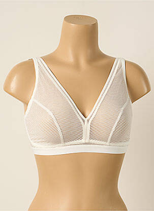 Soutien-gorge effet matière satinée haut triangles blanc PRINCESSE TAM-TAM femme