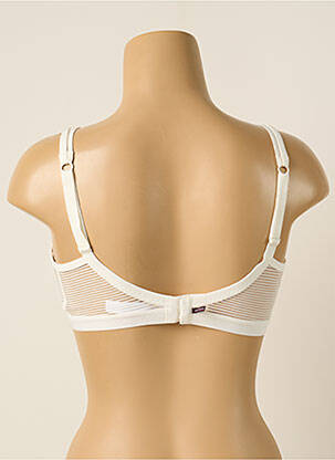 Soutien-gorge effet matière satinée haut triangles blanc PRINCESSE TAM-TAM femme