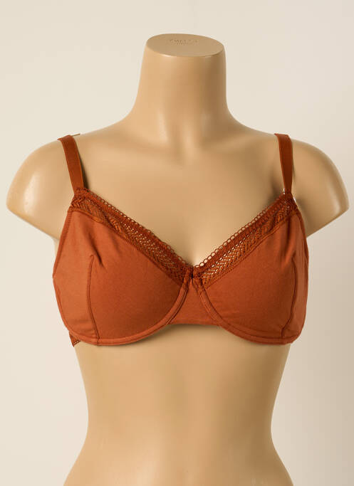 Soutien-gorge légère et transparente haut soutien-gorge emboitant marron PRINCESSE TAM-TAM femme