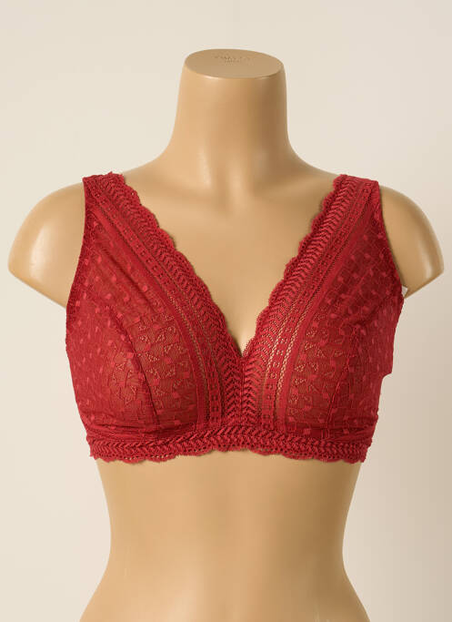 Soutien-gorge sans armature haut triangles rouge PRINCESSE TAM-TAM femme